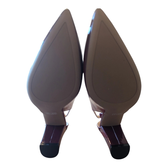 MERRORI Women's Pumps Chunky High Heel Pumps Pointed Toe Sz 9.5 - Picture 11 of 12